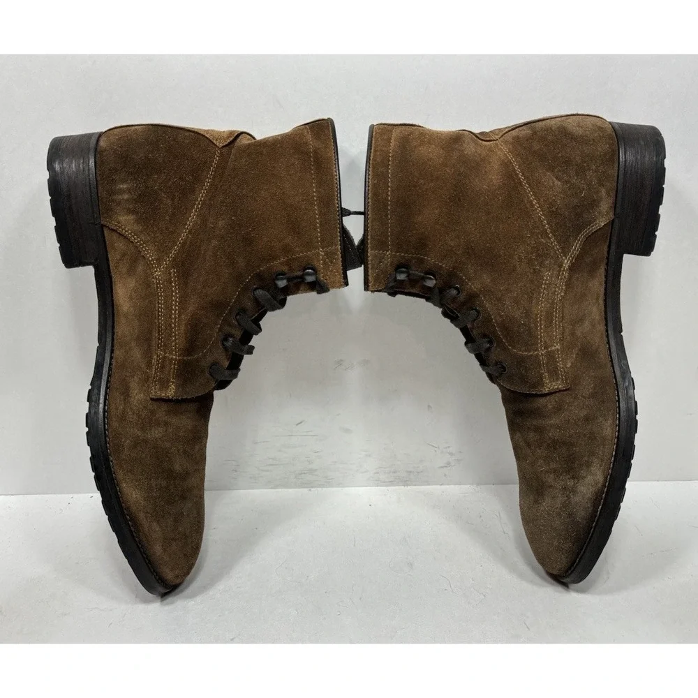 To Boot New York Adam Derrick 7974 Brown Suede Combat Boots Men's 9.5 US / 8.5UK
